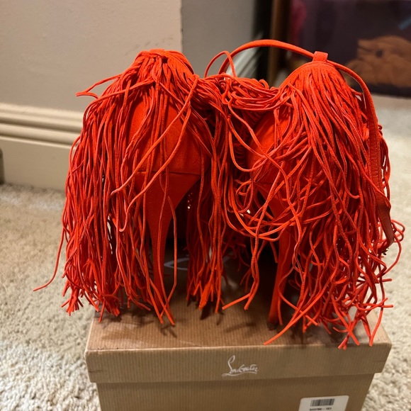 Authentic Christian Louboutin 120 suede sandal - Picture 3 of 4